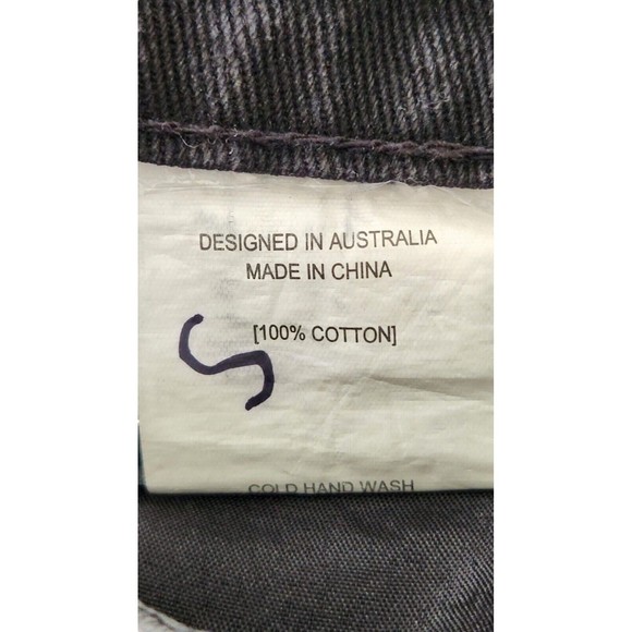 Princess Polly Ankle Zip‎ Jeans Women's Size 4 Black High Waisted Distressed - Picture 8 of 8